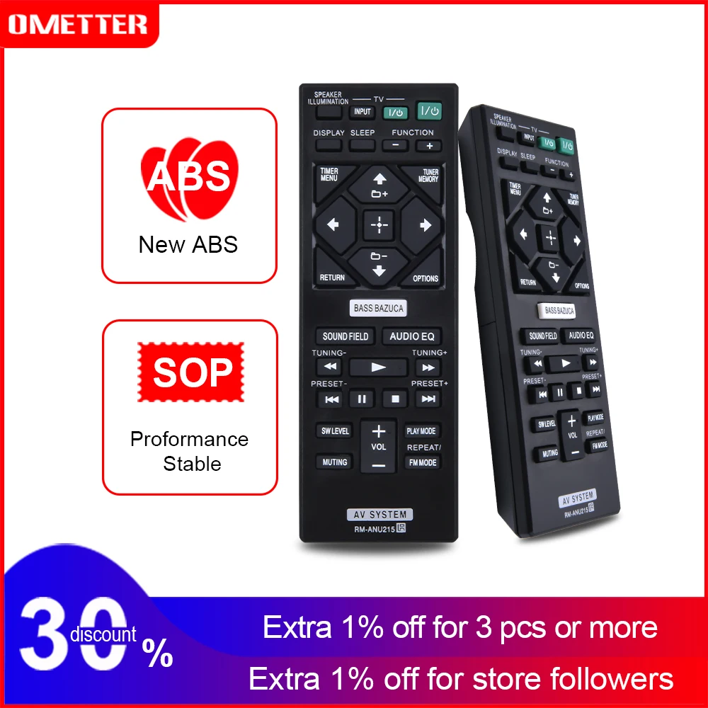 Telecomando Sostitutivo Rm-Anu215 Per Sistema Audio Soundbar Sony Ss-Gt1 Ht-Gt1 Sa-Wgt1