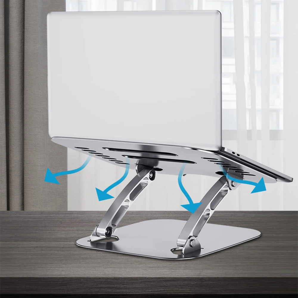 Sleek Aluminium Adjustable Foldable Laptop Stand with Heat Dissipation
