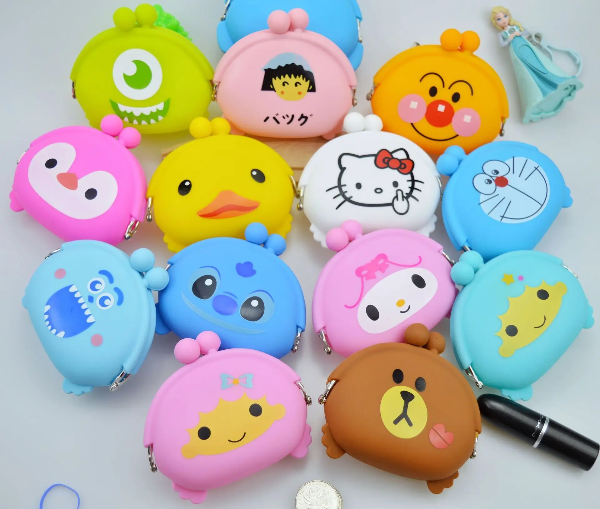 New Fashion Lovely Kawaii Candy Color Cartoon Animal Women Girls Wallet Multicolor Jelly Silicone Coin Bag Purse Kid Gift#EDS