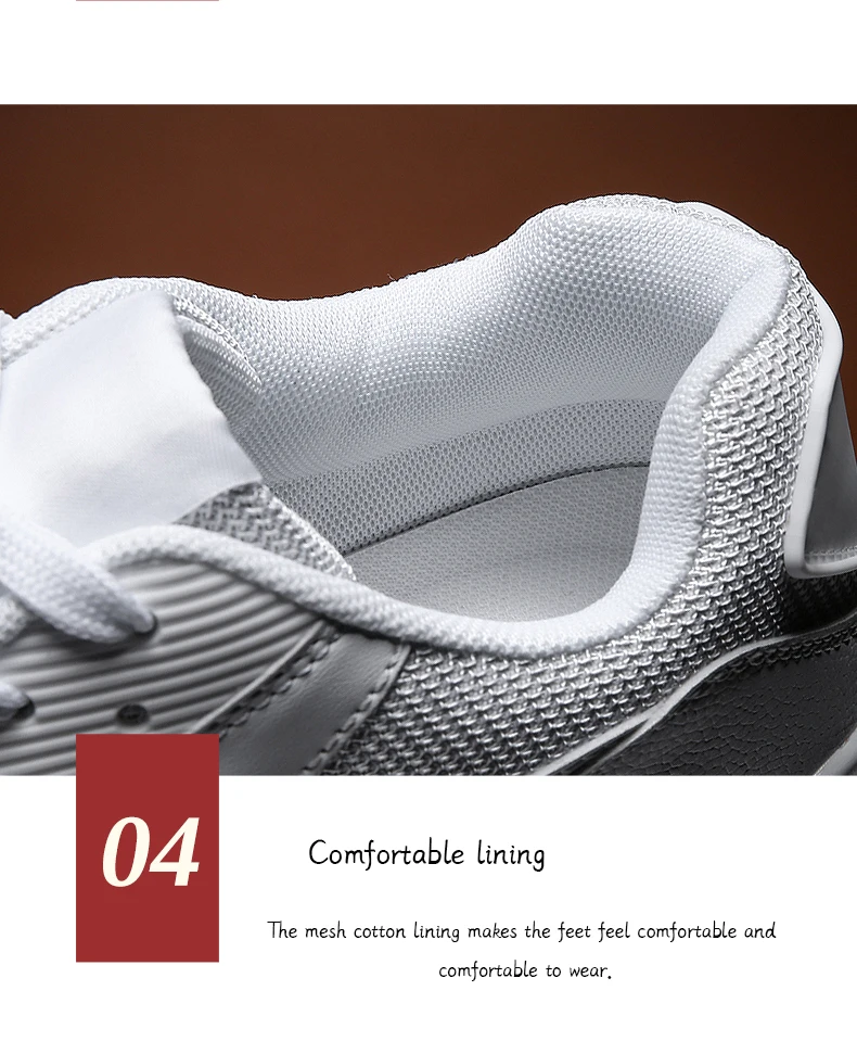 Sxclaee Air Cushion Men Casual Shoes Breathable Comfortable Mesh Lining Sneakers Sweat-absorbent Deodorant Sports Shoes Size 47