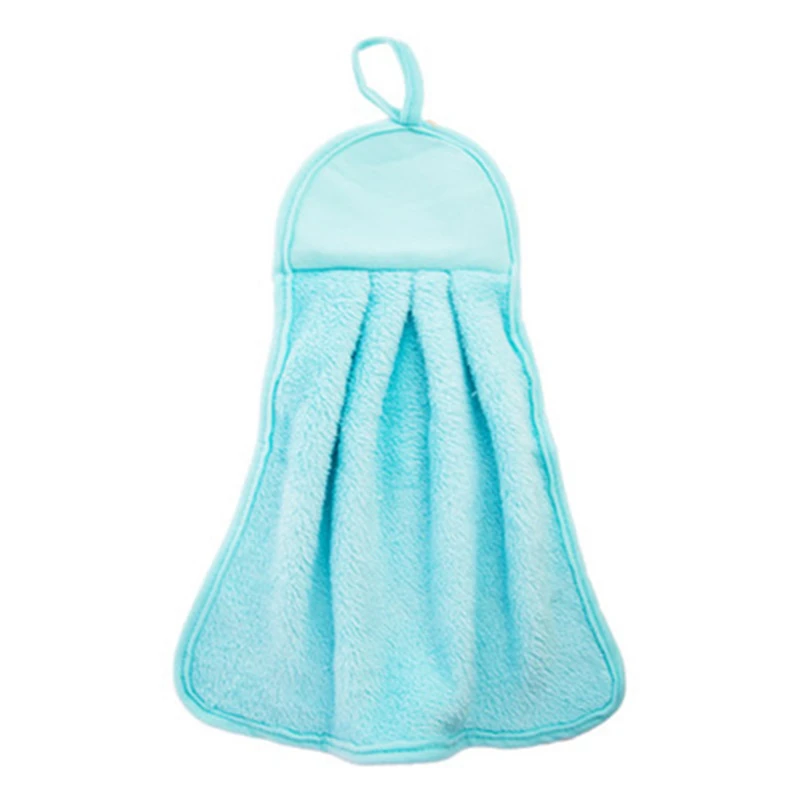 Коралловый бархат водопоглощающее полотенце для рук полотенце для кухни и ванной полотенце для рук - Цвет: Синий