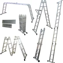 От производителя Прямая лестница из алюминия многофункциональная тростниковая лестница складной алюминиевый сплав Лестница соединения Хей