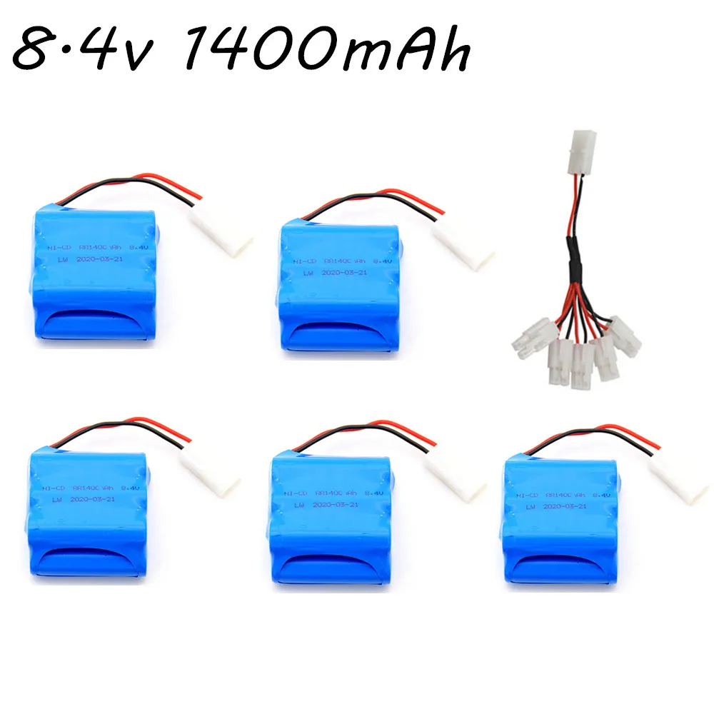 8.4V 1400Mah Nicd Battery Charger Set Per Rc Auto Barche Robot Serbatoi Treno Pistola Pezzi Di Ricambio Aa Ni-Cd Batteria