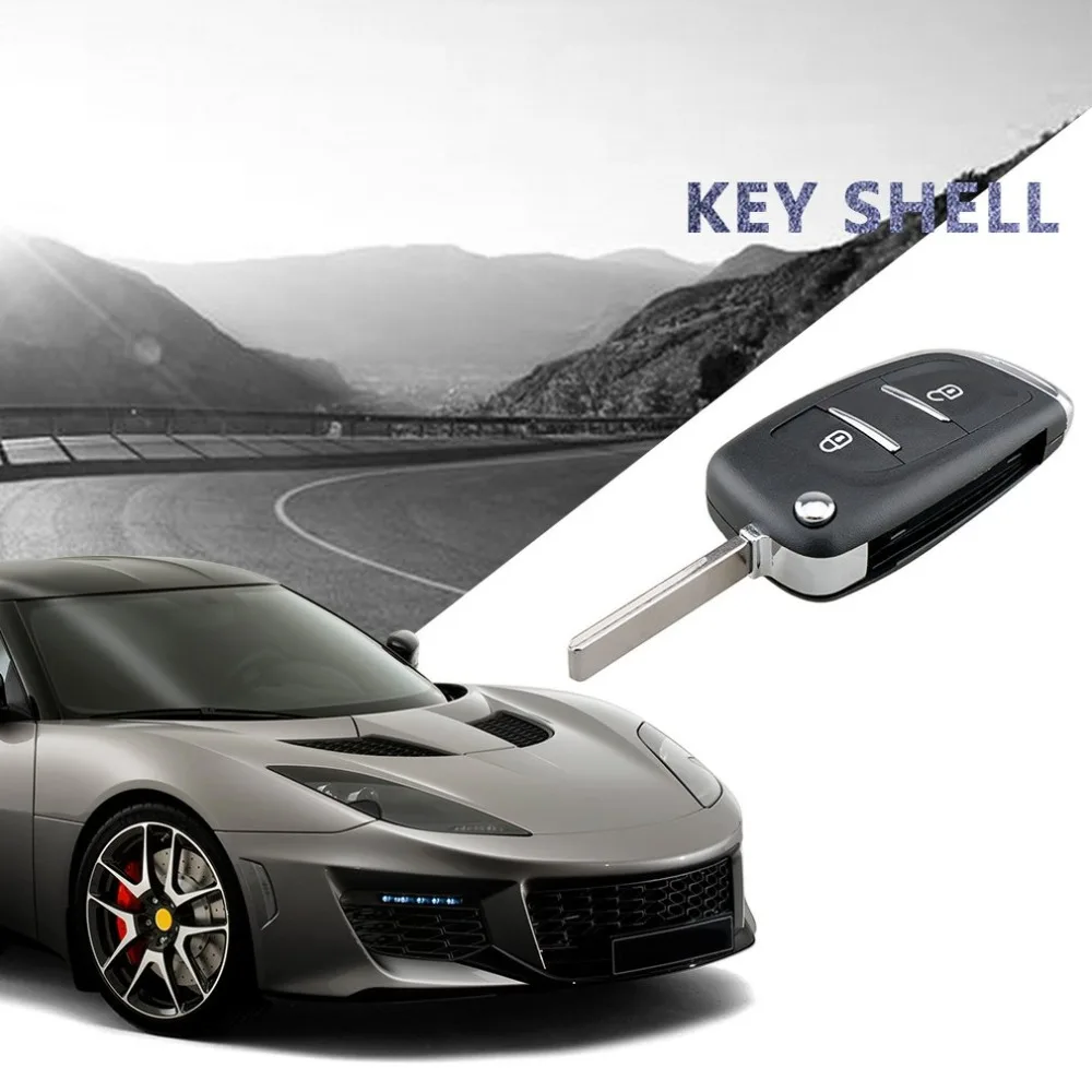 Keyyou 2 кнопки флип пульт дистанционного управления чехол для ключей для peugeot 307 408 308 вход Fob Hu83 корпус Ce0536