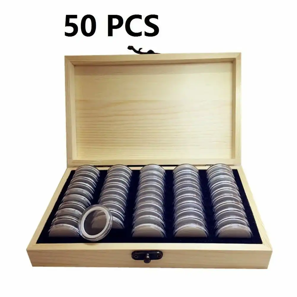 Container Collection Case Coin Storage Box Commemorative Display Vintage
