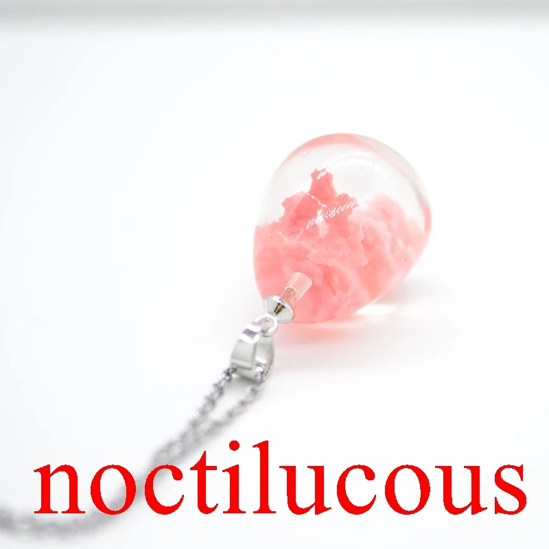 noctilucous 19 Креативные красочные голубое небо и белые облака прозрачные Смолы Кулон Мода натуральный простой стиль дамы ожерелье - Окраска металла: noctilucous 19