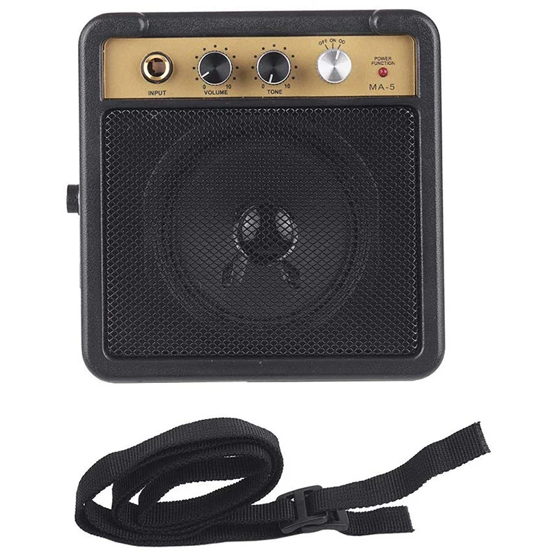 Electric Amplifier for Guitar Amp Speaker 5W with 6 35mm Input 1 4 Inch Headphone Output Supports Volume Tone Adjustment