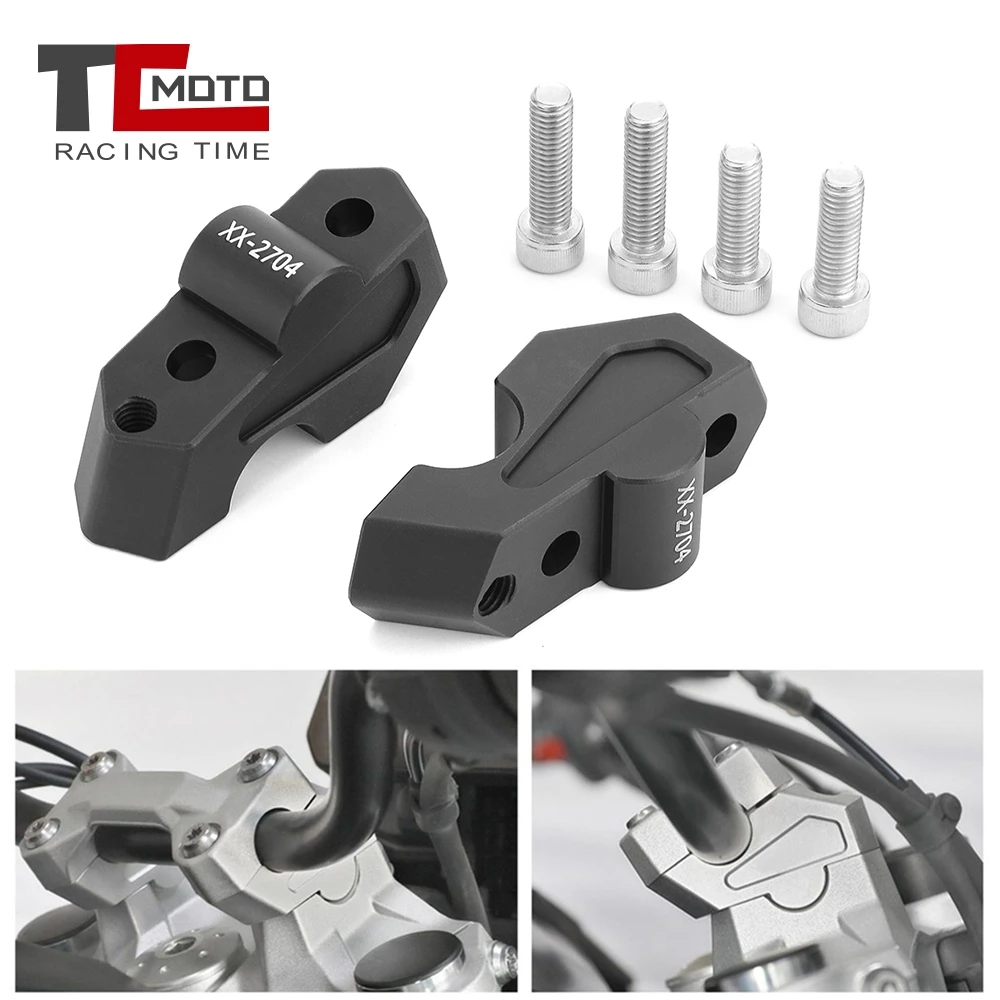 Riser Manubrio SNWDBH In Alluminio Per BMW F750GS (2018-2022) – Rialzo 30 Mm, Argentato, Kit Di Montaggio Per Guida Più Comoda