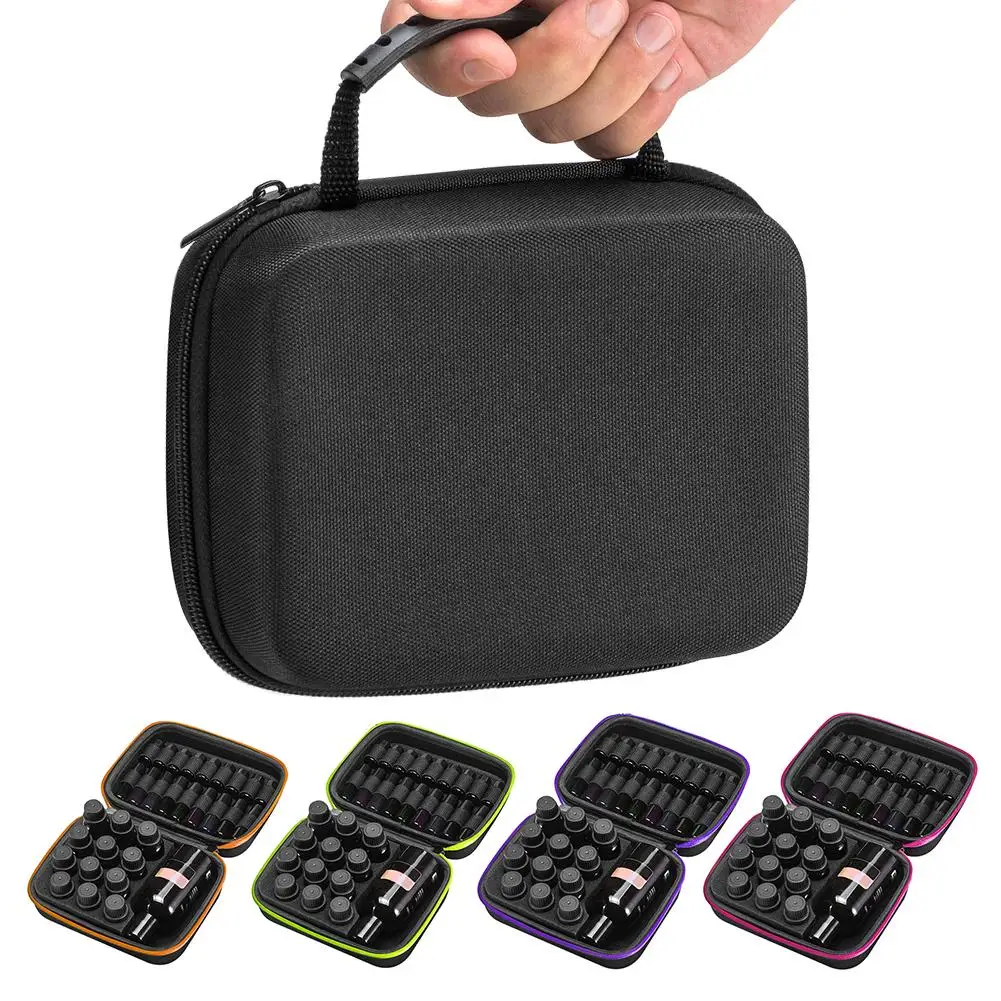 

Portable Shockproof Salon Essential Oil Bottle Storage Bag Case Zipper Organizer