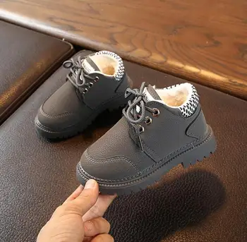 

New Autumn Winter Children Kids Boots Casual Flat Girls Boys New Martin Boots Flat Kids Winter Leather Sneakers