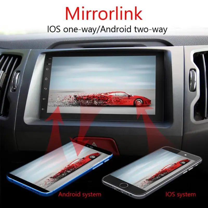 9218S 7 Inches Upgraded GPS 2 DIN Android 9.1 Car Stereo Bluetooth Radio Head Unit Reverse Rear View Function WiFi Accessories