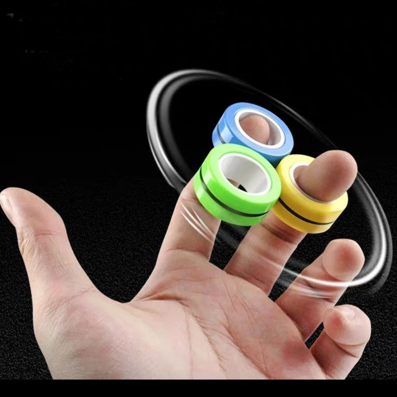 

Children's toys resistance compression toys Decompression ring magnetic ring decompression toy ring finger game gyroscope toys