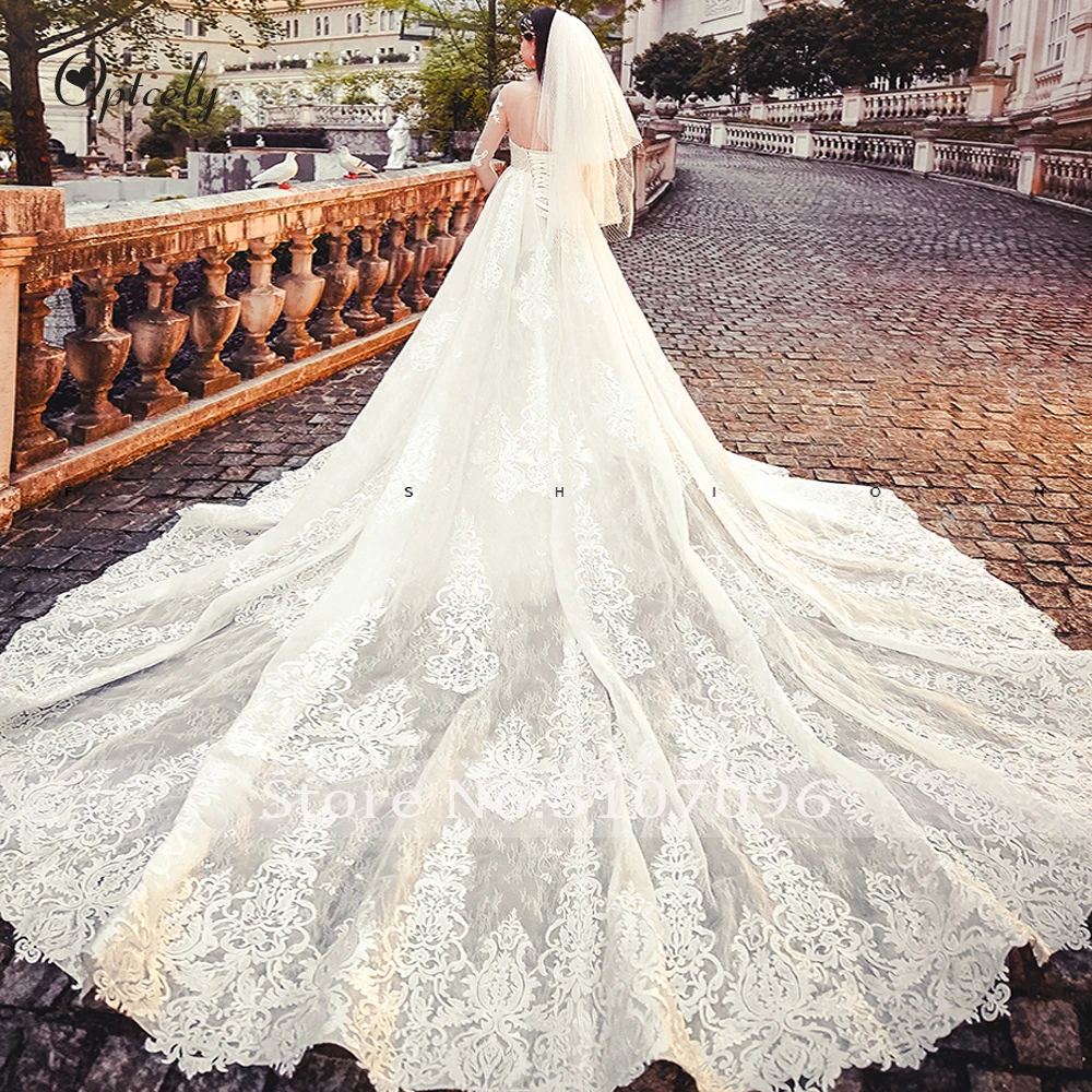Optcely Vestido De Noiva роскошный сексуальный короткий рукав "Русалка" О-образный вырез свадебные платья с открытой спиной аппликации бисером развертки Поезд платья