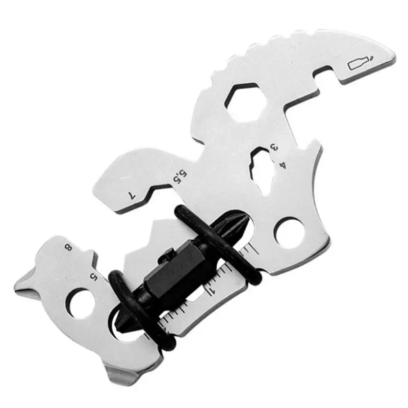 

Stainless Steel Outdoor Tools Carabiner Clip Bottle Opener Keychain Ring Climbing Accessories Multifunction EDC Card Tool