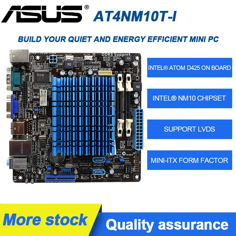 

For ASUS AT4NM10T-I integrated Atom D425 CPU mini ITX Motherboard