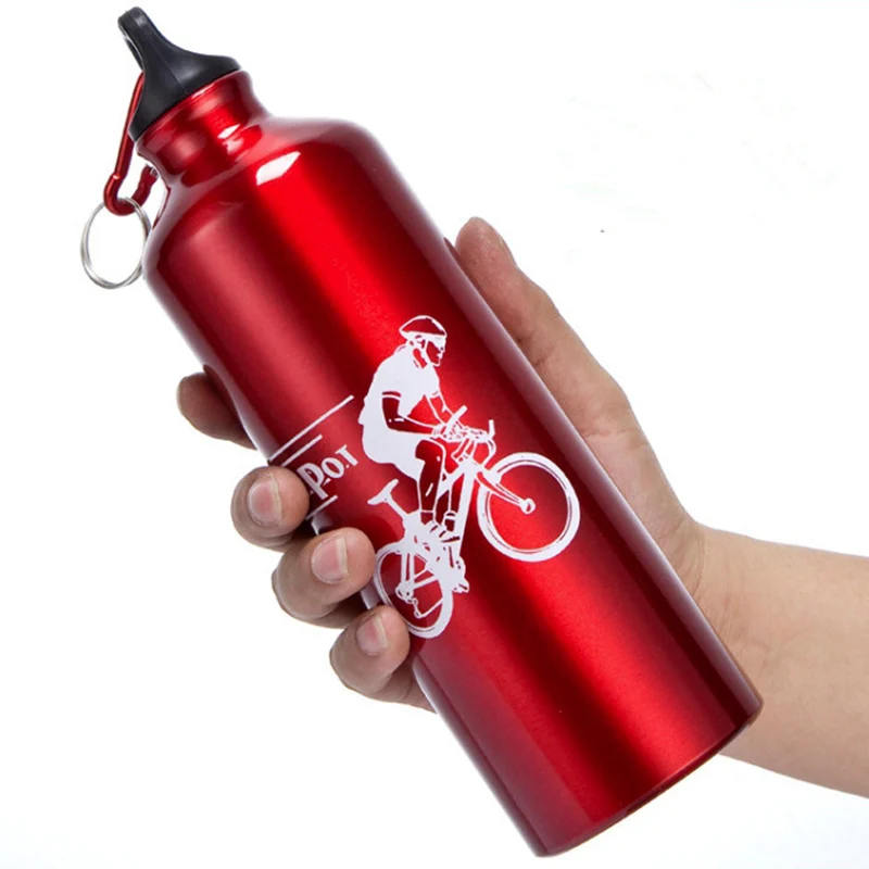 red 750 мл алюминиевая бутылка для воды для спорта и путешествий - Цвет: red