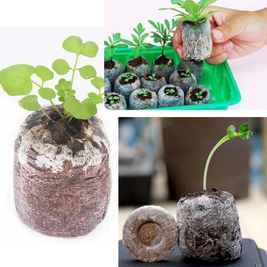 10/Pack Nursery Soil Block Garden Flowers Planting Seedlings Peat Cultivate Tool