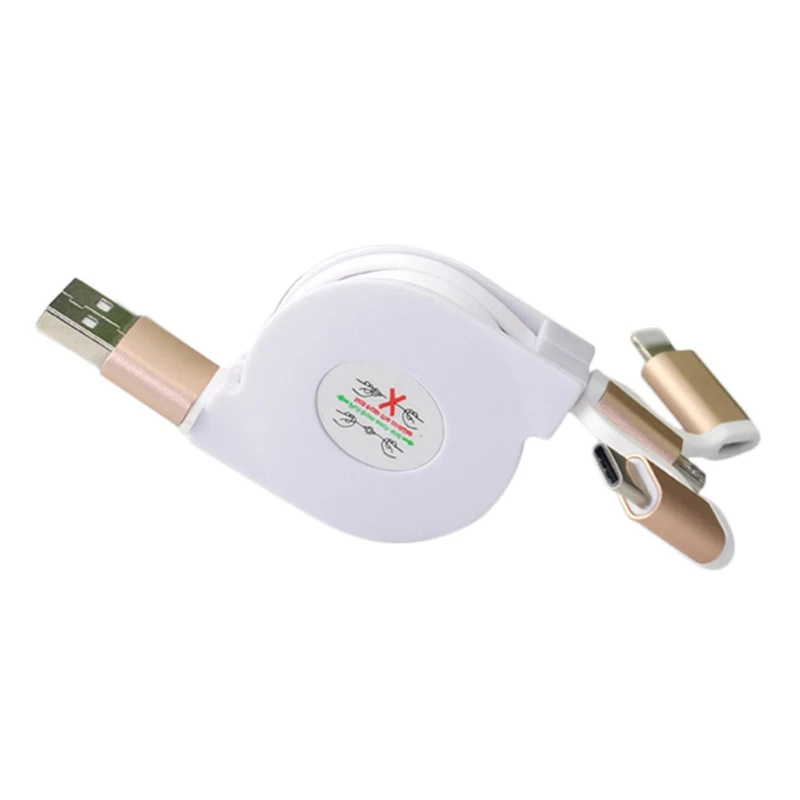 3 в 1 Выдвижной Usb type C кабель зарядного устройства для samsung Android Iphone