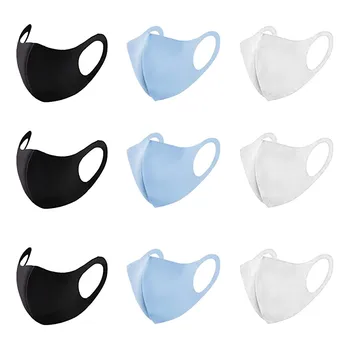 

9 PCS Adult Cotton Face Masks Washable and Reusable Dust Proof Breathable Eye protection Adjust Face Integrated Facemask