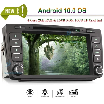 

8" Autoradio Bluetooth Android 10.0 Car stereo Car DVD Player 4G GPS DAB+ CarPlay+ DSP for Skoda Superb Octavia Yeti Rapid