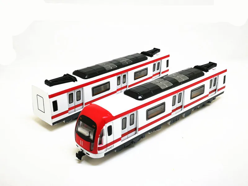 Subway Metal Car Model Car Children Locomotive Toy Light Rail Subway Front Real Person Voice Front And Cabin