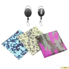 

Waterproof Square Golf Ball Cleaning Towel with Retractable Keychain Buckle PU Golf Ball Club Head Cleaner Cleaning Cloth