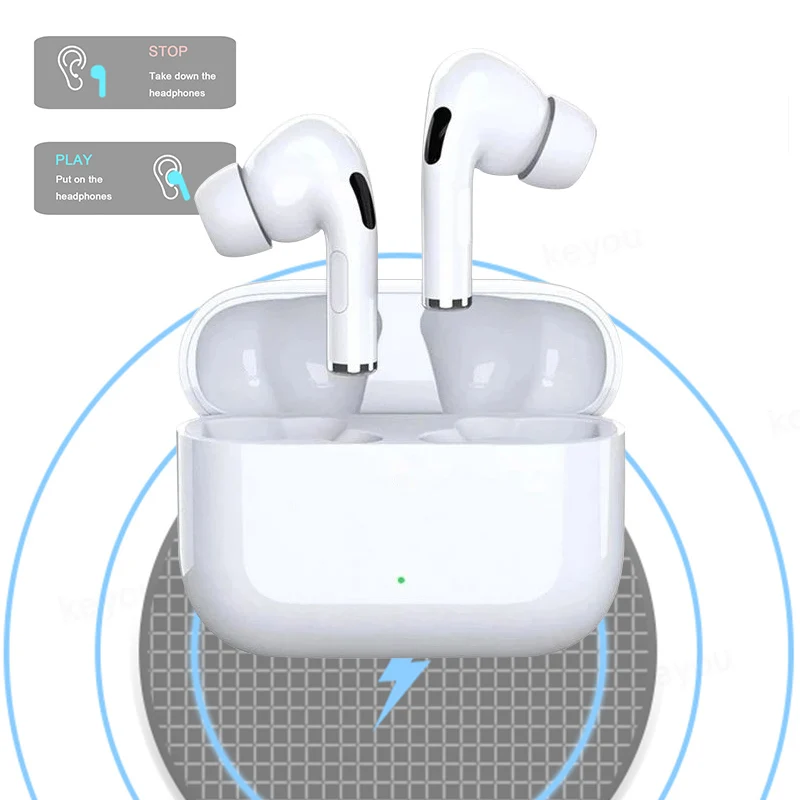 TWS наушники 1:1Air 2nd Pro 3nd беспроводные Bluetooth с изменением имени Беспроводная зарядка