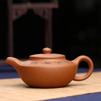 

Yixing ores are recommended the rule by pure manual teapot household utensils sets down slope mud lettering han flat