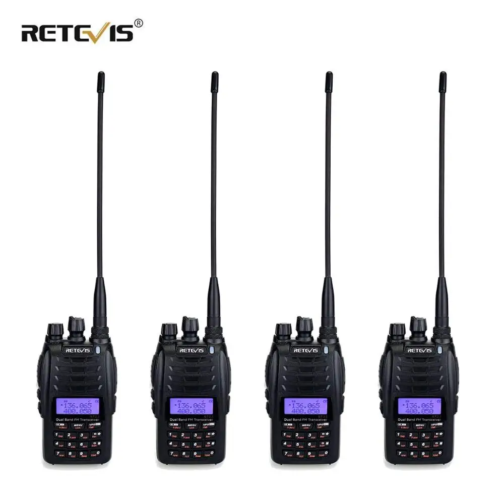 Рация Retevis RT23 двойное получение 4 шт. двойная PTT 5 Вт VHF UHF Двухдиапазонная 1750 Гц DTMF
