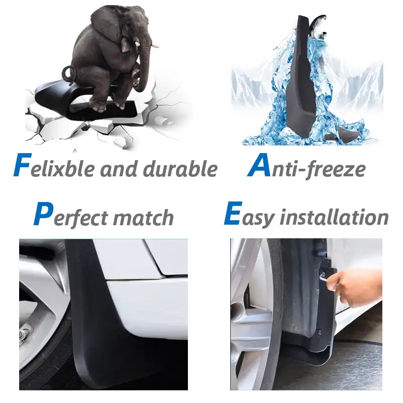 AXYP 4Pcs Car Parafanghi Paraspruzzi Styling Accessories per Nissan Micra//March K13 2010-2013 Anteriori Posteriore Splash Guards Fender Protection AntiGraffio Corrosione Mudguards