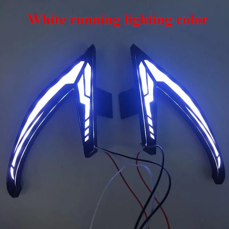 white yellow Модифицированная оригинальная фара для мотоцикла, светодиодная Поворотная сигнальная лампа для бега, дорожка для верховой езды, светодиодная лента для yamaha nmax155 - Цвет: white yellow