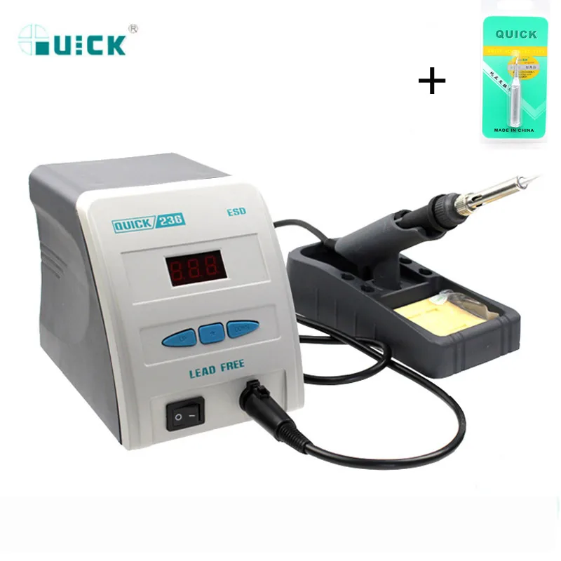 

Original anti-static fast quick 236 ESD gram screen lead free iron welding 90w screen specification soldering station + iron tip