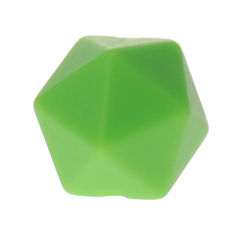 Fkisbox 14mm Icosaedron 50pcs Silicone Teether Beads