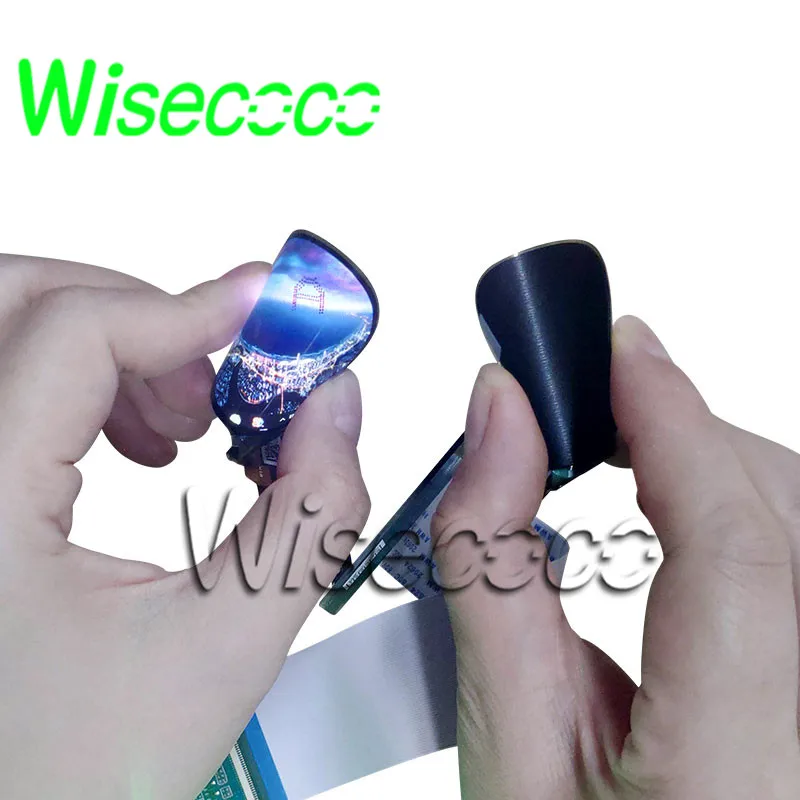 wisecoco flexible oled display 1.39 Inch round circle amoled screen dual 400*400 HDMI MIPI controller board for smart watch