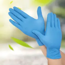 100 шт промышленные медицинские одноразовые нитриловые перчатки без латекса, не стерильные эластичные утолщенные рукавицы для кухонной лаборатории