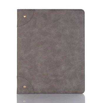 

for iPad Pro 12.9 inch Case 2018 Generation Vintage Book Design High Graded Synthetic Leather Smart Cover Stand Card Pen Holder