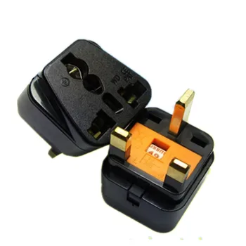 

black Universal Plug Grounded Adaptor Plug Adapter Type G UK plug adapter TYPE G Hong Kong Singapore Malaysia