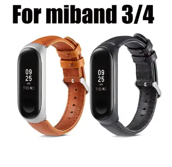 

20pcs Leather Watch Band Strap for Xiaomi Mi Band 3/4 Smart Watch Wristband Replacement Bracelet Watchband for MiBand 4 Straps