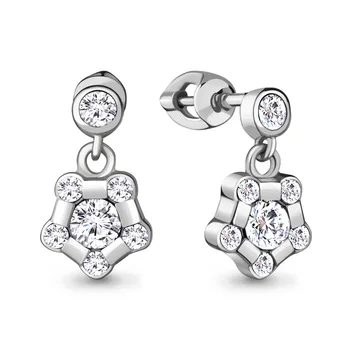 

AQUAMARINE stud with cubic, silver 925