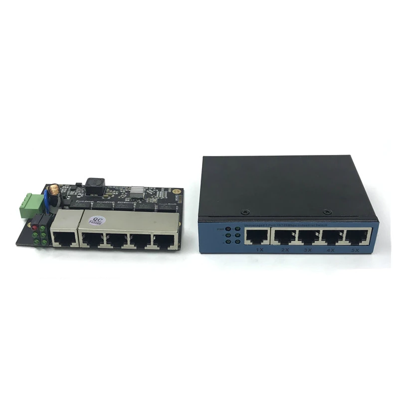 Неуправляемый 5 Порты и разъёмы 10/100 м Промышленный Коммутатор Ethernet модуль PCBA плата OEM автоматическ-зондирования Порты PCBA платы Материнская