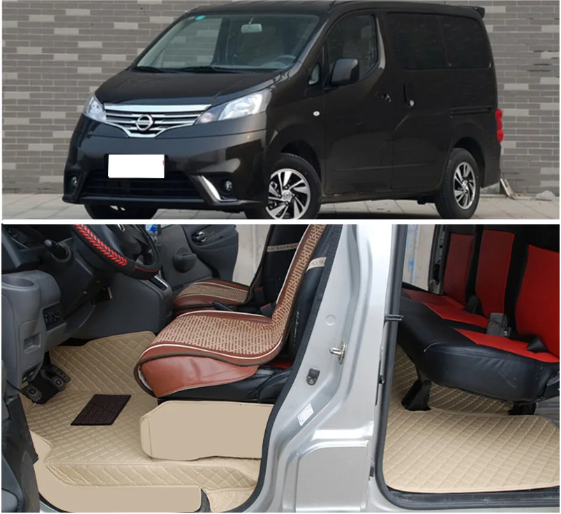 Для роскошного волокна Кожаный Автомобильный внутренний коврик для nissan nv200 2010- Evalia Vanette Марка Mitsubishi Delica D3