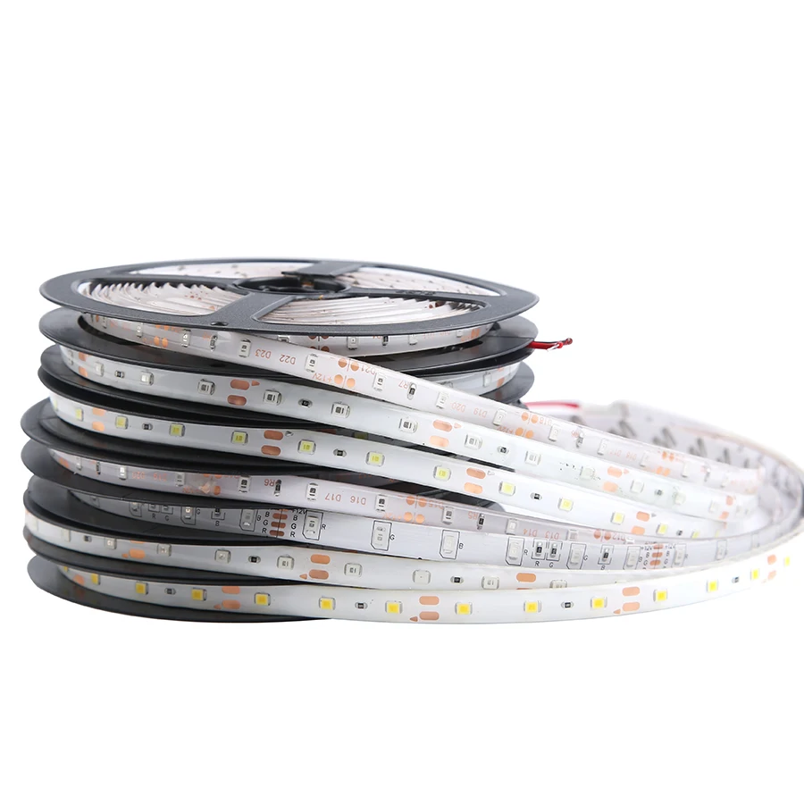 

DC 12V Led Strip Light Tape PC 2835 RGB Waterproof 5M 12V DC 60LED/M RGB LED Strip Tape Lamp For Led Strip TV Backlight