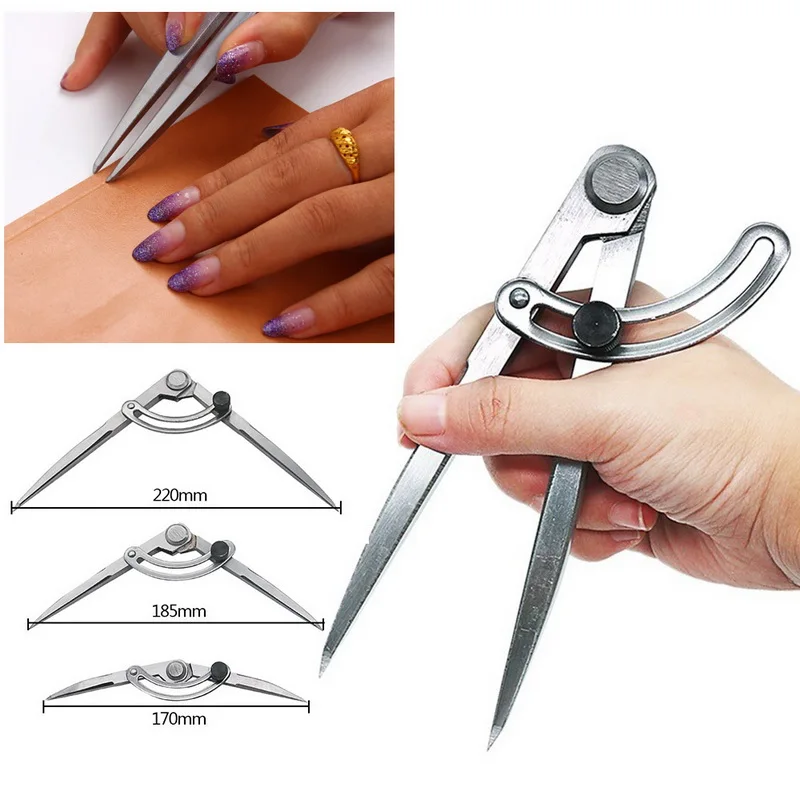

Lockable Wing Divider Leather Gauges Adjustable Locking Wing Divider for Woodworking DIY Measuring 106mm/126mm/153mm