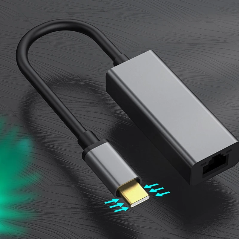 Typ-C Ethernet адаптер Typ-C на 10/100/1000M RJ45 Lan адаптер для MacBook Тип C сетевая карта USB Ethernet