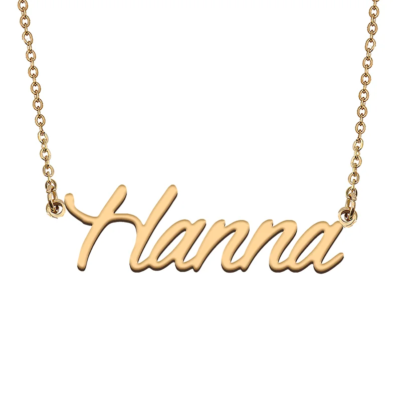 Hanna Custom Name Necklace Customized Pendant Choker Personalized Jewelry Gift for Women Girls Friend Christmas Present