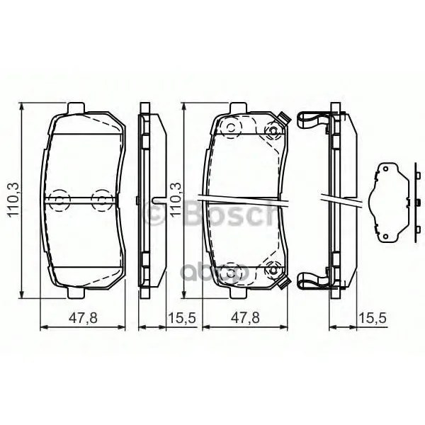 Тормозные Колодки 0986494327 Bosch арт. 0986494327