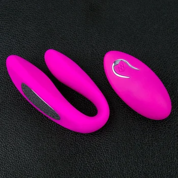 Erotic Wireless We Share Vibe Remote Control U Shape Dildo Vibrator G Spot Clitoris Stimulator Couples Adult Sex Toys for Woman 6