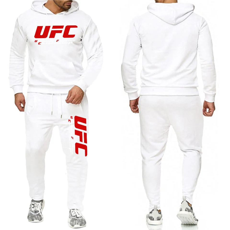 Nuevo conjunto de dos piezas chándal moda sudaderas con capucha ropa deportiva; сезон весна-осень para hombres con capucha otoño ropa de м - Цвет: The picture color