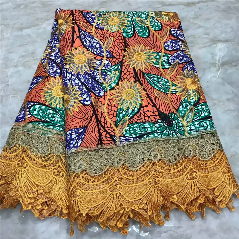 

High-End Lace Fabric 2019 Wax Cord Lace Fabric African Lace Fabric New Wax Cord Lace For Women Wedding Party Dress WD091719