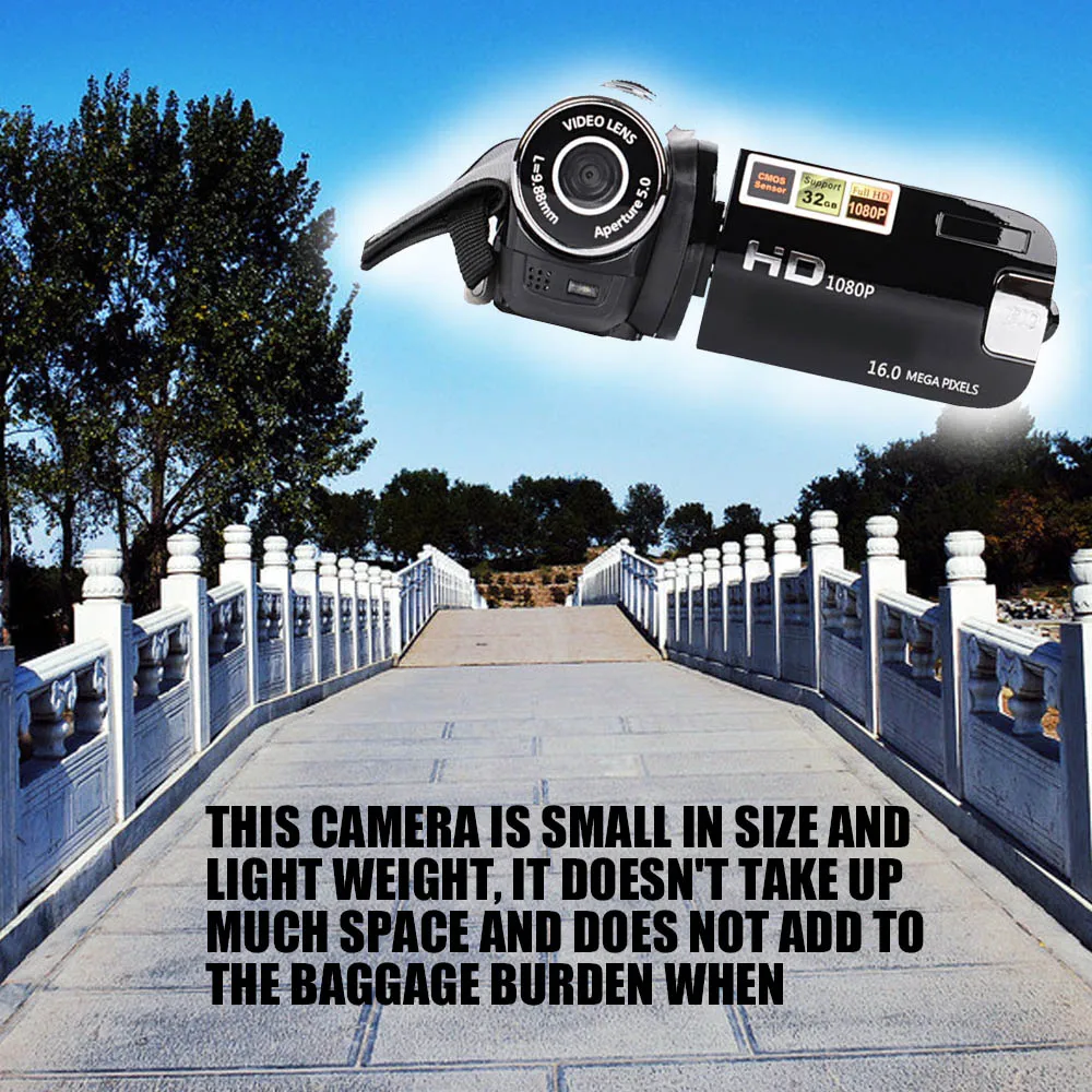 1080P HD Цифровая камера портативная Videocamcoder Videocam DV для домашнего использования дорожная видеокамера вращающийся на 270 градусов экран